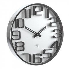 Dizajnové nástenné hodiny Future Time FT7010SI Numbers 30cm Dizajnové nástenné hodiny Future Time FT7010SI Numbers 30cm